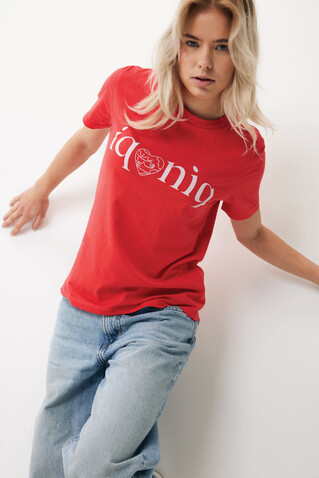 IQONIQ Brett T-Shirt aus recycelter Baumwolle luscious red bedrucken, Art.-Nr. T9107.008.XXXL