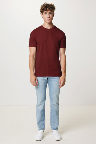 IQONIQ Brett T-Shirt aus recycelter Baumwolle burgunderrot bedrucken, Art.-Nr. T9107.007.S