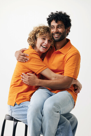 IQONIQ Yosemite Piqué-Poloshirt aus recycelter Baumwolle orange bedrucken, Art.-Nr. T9200.044.XXL