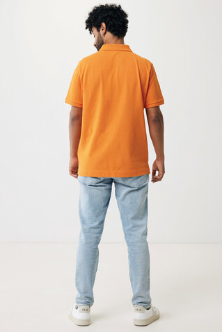 IQONIQ Yosemite Piqué-Poloshirt aus recycelter Baumwolle orange bedrucken, Art.-Nr. T9200.044.XXL