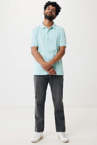IQONIQ Yosemite Piqué-Poloshirt aus recycelter Baumwolle crushed mint bedrucken, Art.-Nr. T9200.037.M