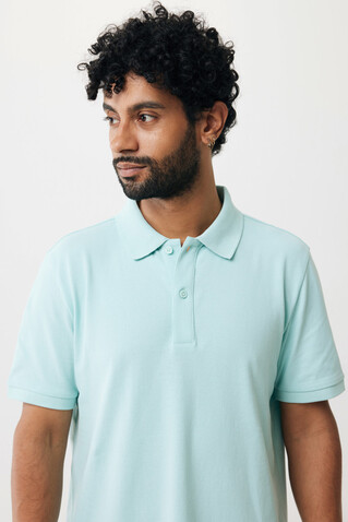 IQONIQ Yosemite Piqué-Poloshirt aus recycelter Baumwolle crushed mint bedrucken, Art.-Nr. T9200.037.M