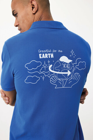IQONIQ Yosemite Piqué-Poloshirt aus recycelter Baumwolle Königsblau bedrucken, Art.-Nr. T9200.025.4XL