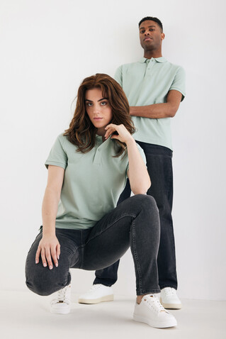 IQONIQ Yosemite Piqué-Poloshirt aus recycelter Baumwolle Iceberg green bedrucken, Art.-Nr. T9200.023.5XL