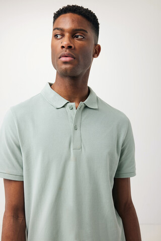 IQONIQ Yosemite Piqué-Poloshirt aus recycelter Baumwolle Iceberg green bedrucken, Art.-Nr. T9200.023.5XL