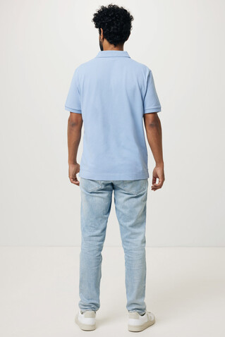 IQONIQ Yosemite Piqué-Poloshirt aus recycelter Baumwolle sky blue bedrucken, Art.-Nr. T9200.022.L