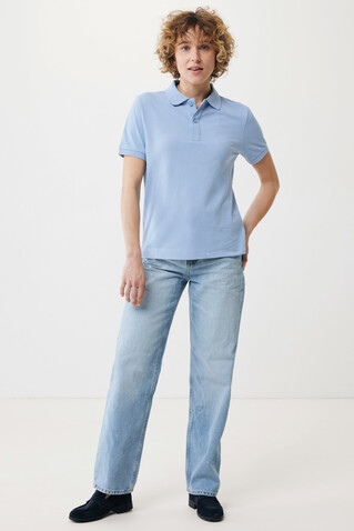 IQONIQ Yosemite Piqué-Poloshirt aus recycelter Baumwolle sky blue bedrucken, Art.-Nr. T9200.022.L