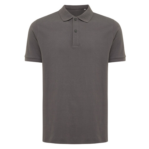 IQONIQ Yosemite Piqué-Poloshirt aus recycelter Baumwolle anthrazit bedrucken, Art.-Nr. T9200.019.S