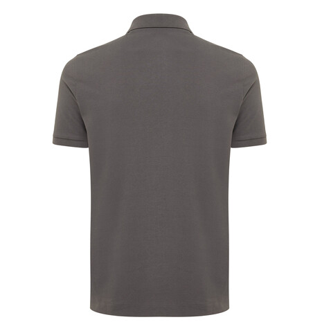 IQONIQ Yosemite Piqué-Poloshirt aus recycelter Baumwolle anthrazit bedrucken, Art.-Nr. T9200.019.S