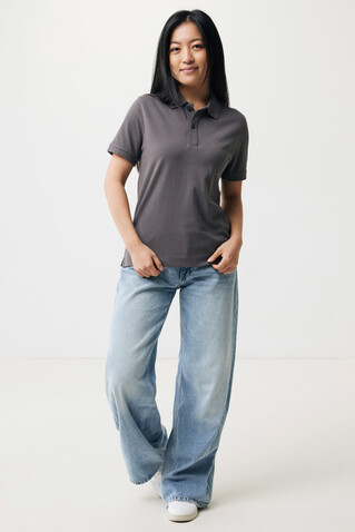 IQONIQ Yosemite Piqué-Poloshirt aus recycelter Baumwolle anthrazit bedrucken, Art.-Nr. T9200.019.S