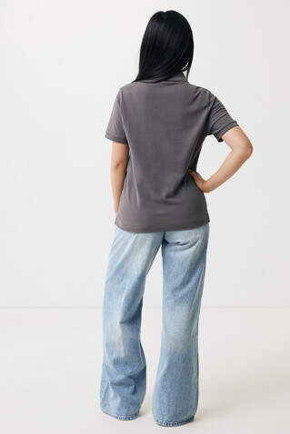 IQONIQ Yosemite Piqué-Poloshirt aus recycelter Baumwolle anthrazit bedrucken, Art.-Nr. T9200.019.S