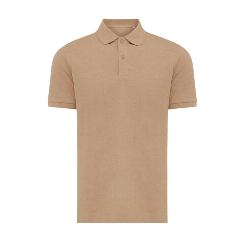 IQONIQ Yosemite Piqué-Poloshirt aus recycelter Baumwolle heather brown bedrucken, Art.-Nr. T9200.017.L