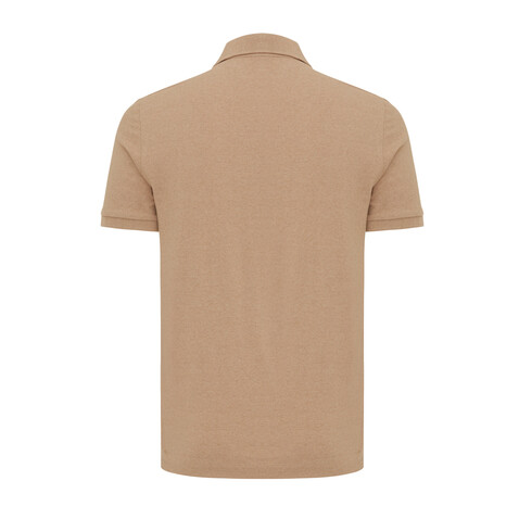 IQONIQ Yosemite Piqué-Poloshirt aus recycelter Baumwolle heather brown bedrucken, Art.-Nr. T9200.017.L