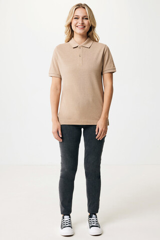 IQONIQ Yosemite Piqué-Poloshirt aus recycelter Baumwolle heather brown bedrucken, Art.-Nr. T9200.017.L