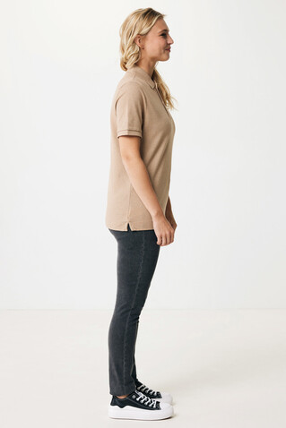 IQONIQ Yosemite Piqué-Poloshirt aus recycelter Baumwolle heather brown bedrucken, Art.-Nr. T9200.017.L