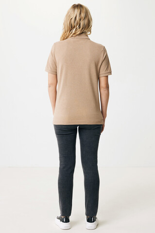 IQONIQ Yosemite Piqué-Poloshirt aus recycelter Baumwolle heather brown bedrucken, Art.-Nr. T9200.017.L