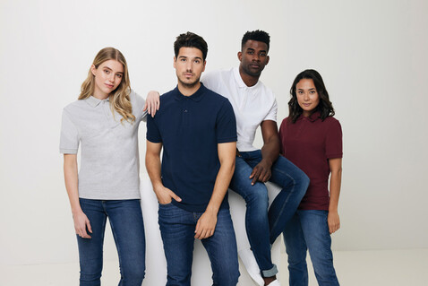 IQONIQ Yosemite Piqué-Poloshirt aus recycelter Baumwolle heather grey bedrucken, Art.-Nr. T9200.013.XXXL IQONIQ Yosemite Piqué-Poloshirt aus recycelter Baumwolle heather grey bedrucken, Art.-Nr. T9200.013.XXXL