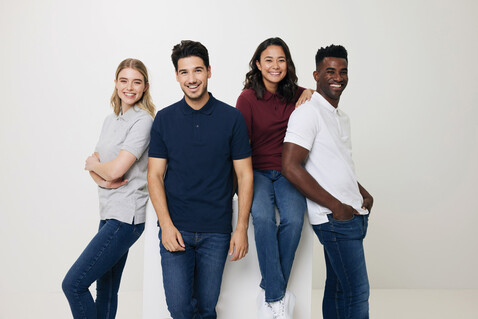 IQONIQ Yosemite Piqué-Poloshirt aus recycelter Baumwolle heather grey bedrucken, Art.-Nr. T9200.013.XXXL IQONIQ Yosemite Piqué-Poloshirt aus recycelter Baumwolle heather grey bedrucken, Art.-Nr. T9200.013.XXXL