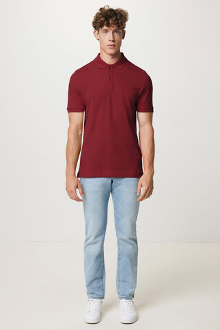 IQONIQ Yosemite Piqué-Poloshirt aus recycelter Baumwolle burgunderrot bedrucken, Art.-Nr. T9200.007.L