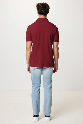 IQONIQ Yosemite Piqué-Poloshirt aus recycelter Baumwolle burgunderrot bedrucken, Art.-Nr. T9200.007.L