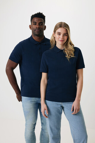 IQONIQ Yosemite Piqué-Poloshirt aus recycelter Baumwolle navy blau bedrucken, Art.-Nr. T9200.002.XXS