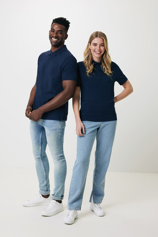 IQONIQ Yosemite Piqué-Poloshirt aus recycelter Baumwolle navy blau bedrucken, Art.-Nr. T9200.002.XXS
