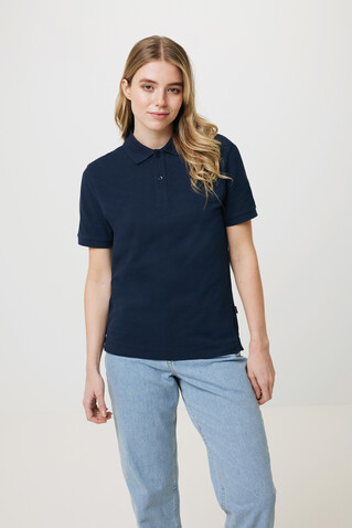 IQONIQ Yosemite Piqué-Poloshirt aus recycelter Baumwolle navy blau bedrucken, Art.-Nr. T9200.002.XXS
