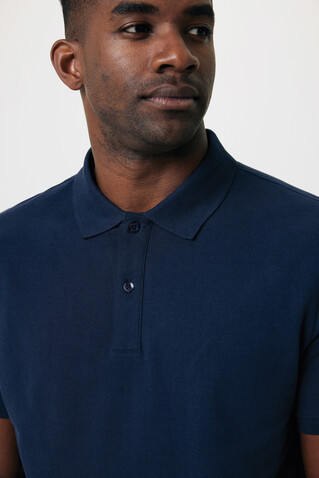 IQONIQ Yosemite Piqué-Poloshirt aus recycelter Baumwolle navy blau bedrucken, Art.-Nr. T9200.002.XXS