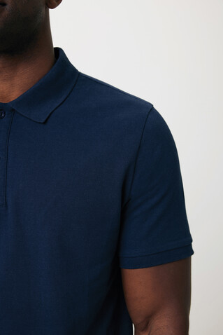 IQONIQ Yosemite Piqué-Poloshirt aus recycelter Baumwolle navy blau bedrucken, Art.-Nr. T9200.002.XXS