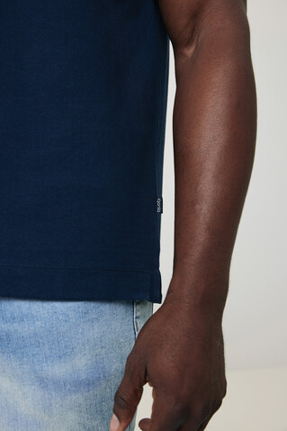 IQONIQ Yosemite Piqué-Poloshirt aus recycelter Baumwolle navy blau bedrucken, Art.-Nr. T9200.002.XXS