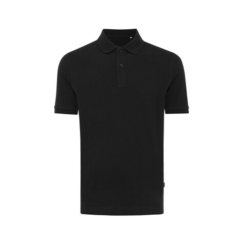 IQONIQ Yosemite Piqué-Poloshirt aus recycelter Baumwolle schwarz bedrucken, Art.-Nr. T9200.001.M