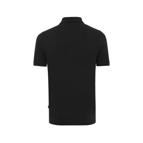 IQONIQ Yosemite Piqué-Poloshirt aus recycelter Baumwolle schwarz bedrucken, Art.-Nr. T9200.001.M