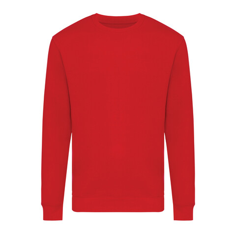 IQONIQ Zion Rundhals-Sweater aus recycelter Baumwolle rot bedrucken, Art.-Nr. T9300.029.M