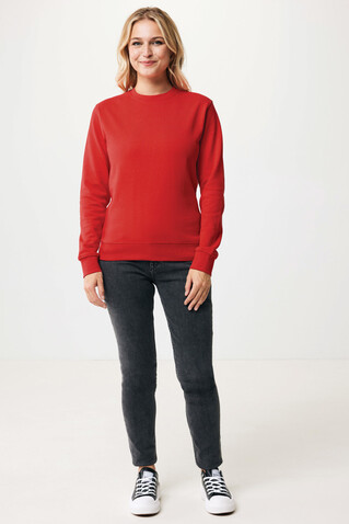 IQONIQ Zion Rundhals-Sweater aus recycelter Baumwolle rot bedrucken, Art.-Nr. T9300.029.M