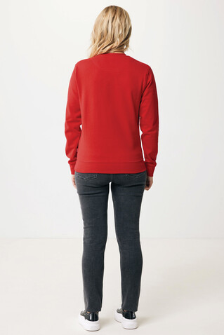 IQONIQ Zion Rundhals-Sweater aus recycelter Baumwolle rot bedrucken, Art.-Nr. T9300.029.M