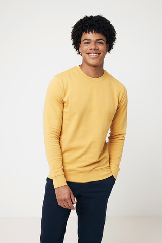 IQONIQ Zion Rundhals-Sweater aus recycelter Baumwolle ochre yellow bedrucken, Art.-Nr. T9300.021.XXL IQONIQ Zion Rundhals-Sweater aus recycelter Baumwolle ochre yellow bedrucken, Art.-Nr. T9300.021.XXL