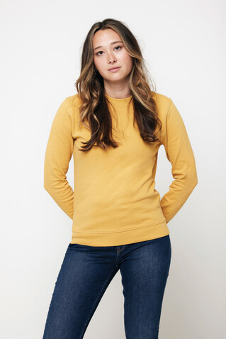 IQONIQ Zion Rundhals-Sweater aus recycelter Baumwolle ochre yellow bedrucken, Art.-Nr. T9300.021.XXL IQONIQ Zion Rundhals-Sweater aus recycelter Baumwolle ochre yellow bedrucken, Art.-Nr. T9300.021.XXL