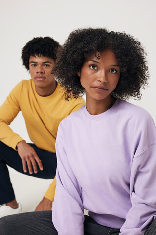 IQONIQ Zion Rundhals-Sweater aus recycelter Baumwolle ochre yellow bedrucken, Art.-Nr. T9300.021.XXL IQONIQ Zion Rundhals-Sweater aus recycelter Baumwolle ochre yellow bedrucken, Art.-Nr. T9300.021.XXL