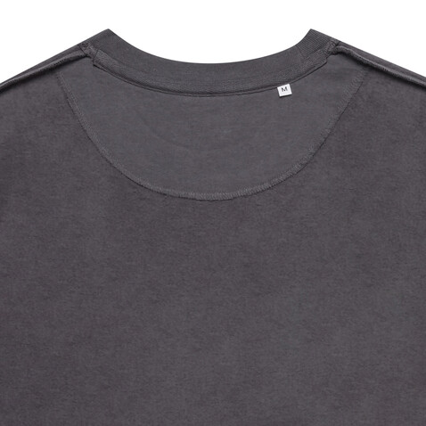 IQONIQ Zion Rundhals-Sweater aus recycelter Baumwolle anthrazit bedrucken, Art.-Nr. T9300.019.M