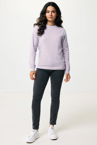 IQONIQ Zion Rundhals-Sweater aus recycelter Baumwolle lavender bedrucken, Art.-Nr. T9300.011.XXL