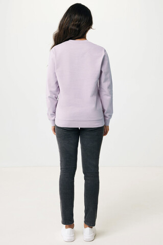 IQONIQ Zion Rundhals-Sweater aus recycelter Baumwolle lavender bedrucken, Art.-Nr. T9300.011.XXL