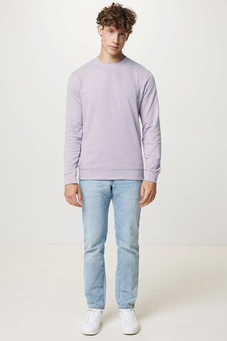 IQONIQ Zion Rundhals-Sweater aus recycelter Baumwolle lavender bedrucken, Art.-Nr. T9300.011.XXL