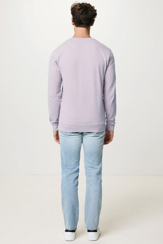 IQONIQ Zion Rundhals-Sweater aus recycelter Baumwolle lavender bedrucken, Art.-Nr. T9300.011.XXL