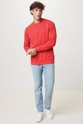 IQONIQ Zion Rundhals-Sweater aus recycelter Baumwolle luscious red bedrucken, Art.-Nr. T9300.008.M IQONIQ Zion Rundhals-Sweater aus recycelter Baumwolle luscious red bedrucken, Art.-Nr. T9300.008.M