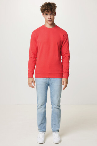 IQONIQ Zion Rundhals-Sweater aus recycelter Baumwolle luscious red bedrucken, Art.-Nr. T9300.008.M IQONIQ Zion Rundhals-Sweater aus recycelter Baumwolle luscious red bedrucken, Art.-Nr. T9300.008.M
