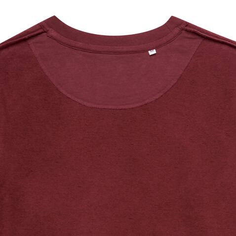 IQONIQ Zion Rundhals-Sweater aus recycelter Baumwolle burgunderrot bedrucken, Art.-Nr. T9300.007.XXXL