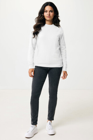 IQONIQ Zion Rundhals-Sweater aus recycelter Baumwolle recycled white bedrucken, Art.-Nr. T9300.004.XXXL