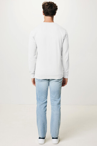 IQONIQ Zion Rundhals-Sweater aus recycelter Baumwolle recycled white bedrucken, Art.-Nr. T9300.004.XXXL