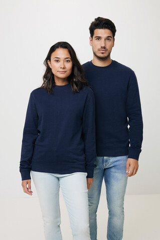 IQONIQ Zion Rundhals-Sweater aus recycelter Baumwolle navy blau bedrucken, Art.-Nr. T9300.002.5XL IQONIQ Zion Rundhals-Sweater aus recycelter Baumwolle navy blau bedrucken, Art.-Nr. T9300.002.5XL