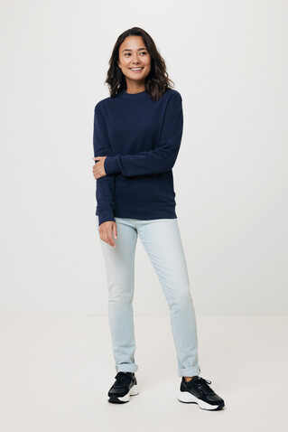 IQONIQ Zion Rundhals-Sweater aus recycelter Baumwolle navy blau bedrucken, Art.-Nr. T9300.002.5XL IQONIQ Zion Rundhals-Sweater aus recycelter Baumwolle navy blau bedrucken, Art.-Nr. T9300.002.5XL